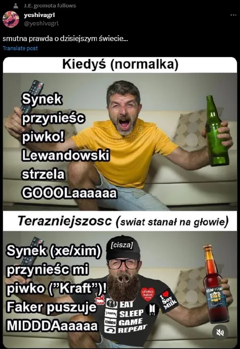 Kiedyś syn przynosił piwko