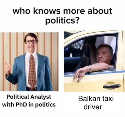 Balkan Taxi Driver Knows More Politics