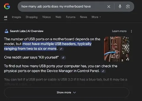 Motherboard USB Ports Answer