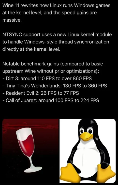 Wine 11 Makes Linux Fly