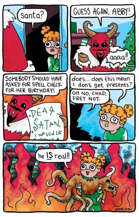 Abby Asks Santa for Satan