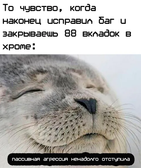 Закрыл 88 вкладок после исправления бага