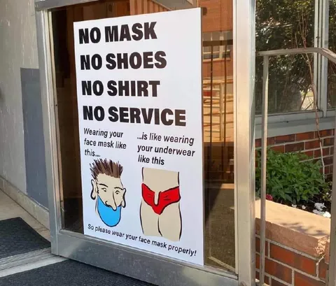 No Mask No Service Sign