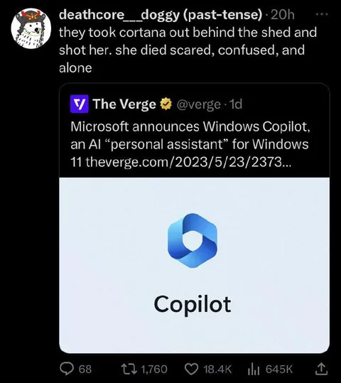 Cortana Dies for Copilot