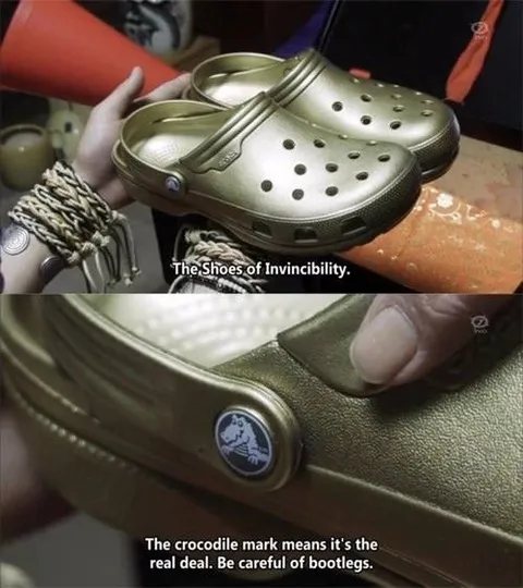 Shoes of Invincibility Crocodile Mark