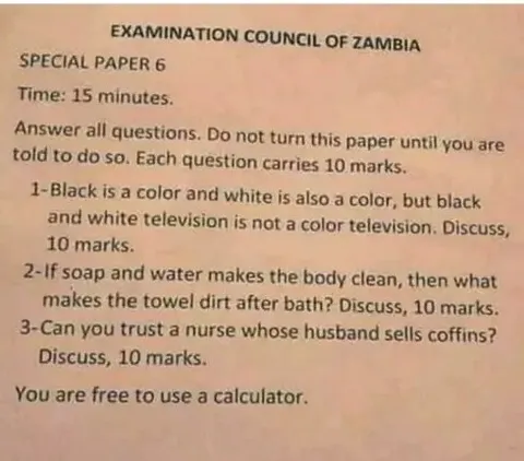 Impossible Exam Questions