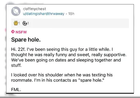 Spare Hole Dating Disaster