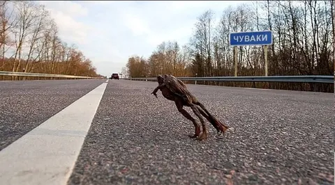 Жаба на дороге к чувакам