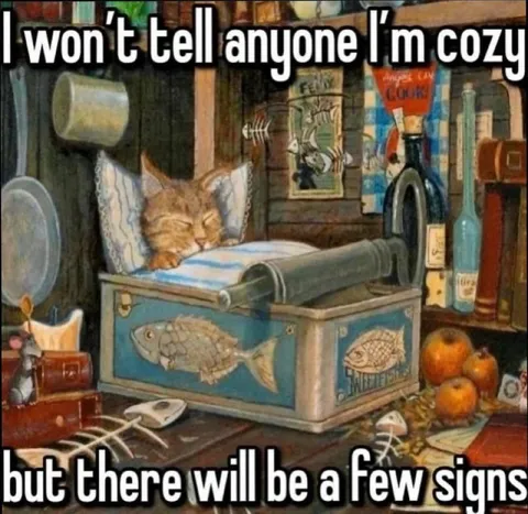 Cozy Cat Leaves Signs