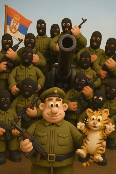 Солдат и тигр среди боевиков