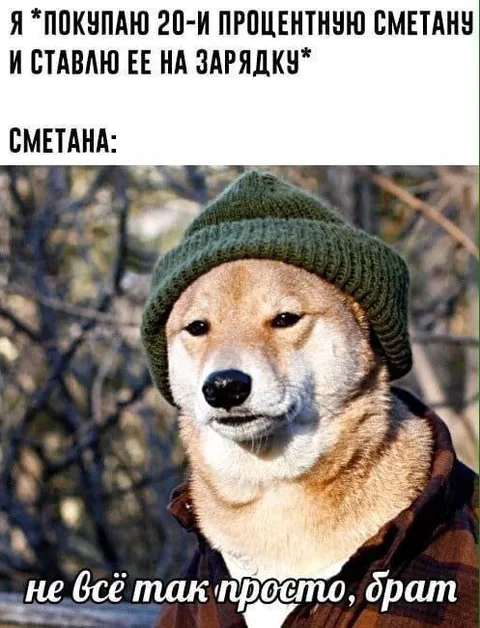 Сметана на зарядке