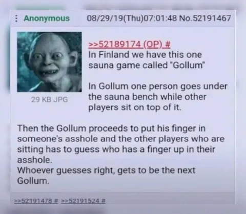 Finnish Gollum Sauna Game