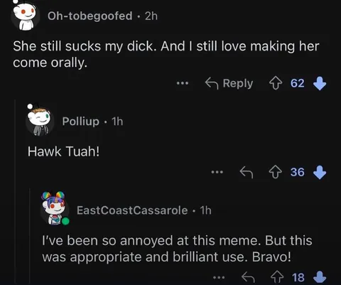 Hawk Tuah Reddit Comment Thread