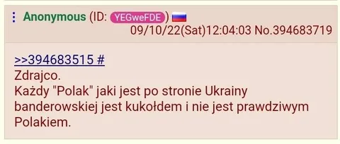 Polak zdrajca według Ukraińca