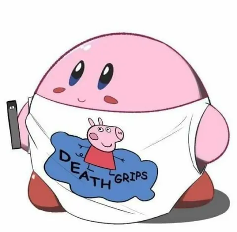 Kirby Wearing Death Grips