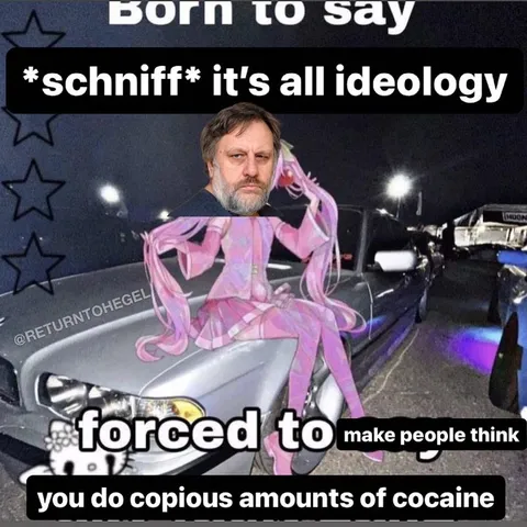 Slavoj Žižek Cocaine Ideology Meme
