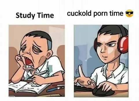 Study Time vs Cuckold Porn Time
