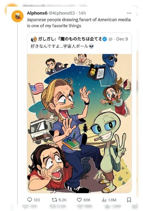 Japanese Fanart of American Media