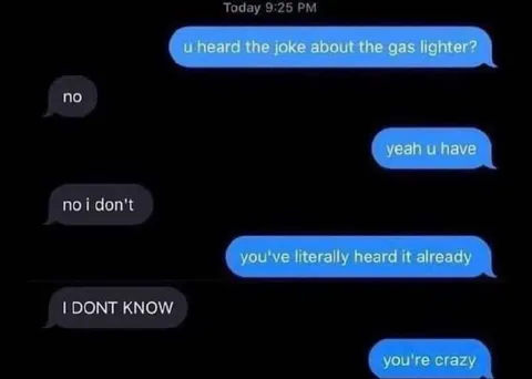 Gas Lighter Joke Confusion