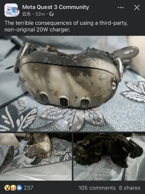 Burned Third-Party Charger