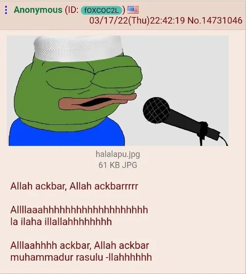 Pepe Leads the Prayer Chant