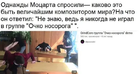 Моцарт и группа «Очко носорога»