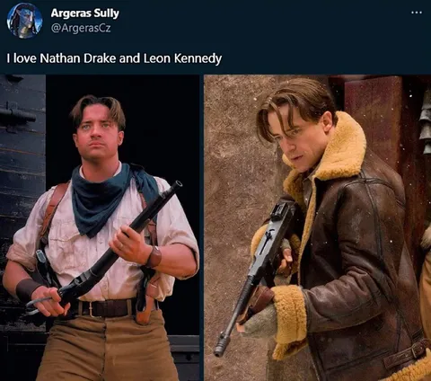 Nathan Drake and Leon Kennedy