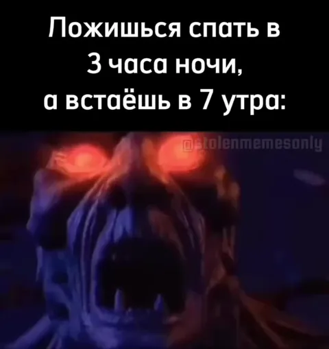 Встал в семь утра после трёх часов сна