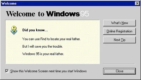 Windows 95 Is Your Real Father
