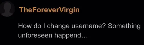 Username Change Panic
