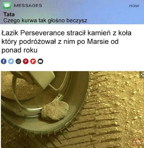 Łazik stracił kamień na Marsie