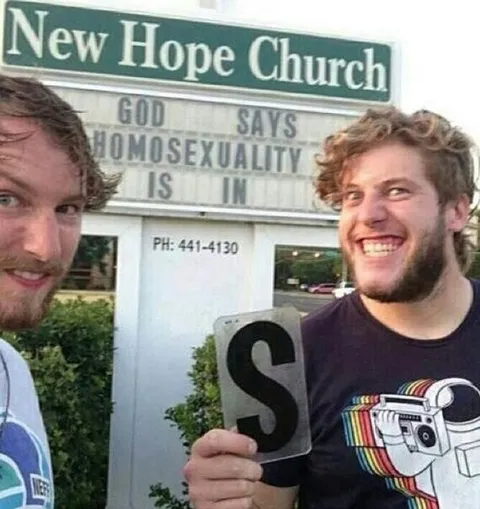 Church Sign Says Homosexuality Is Immoral
