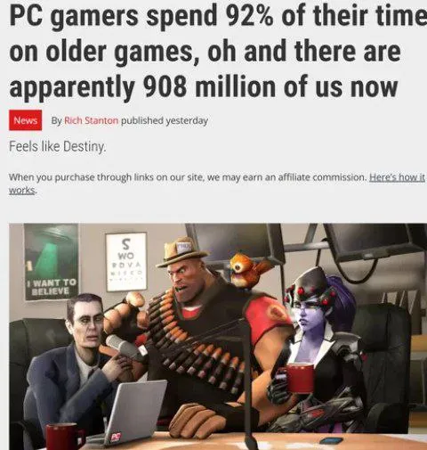 PC gamers love older games