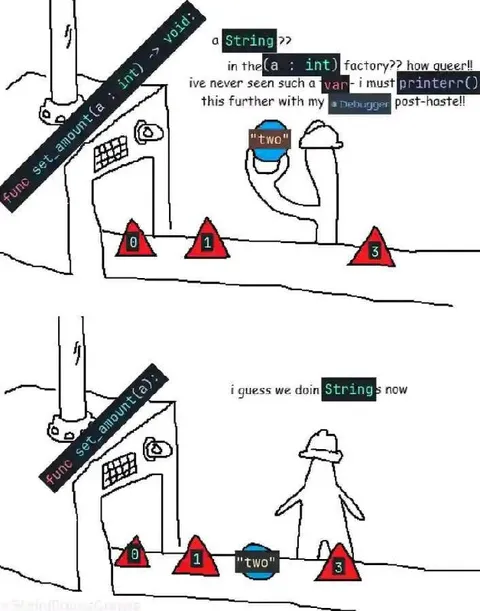 Godot Strings Factory Meme