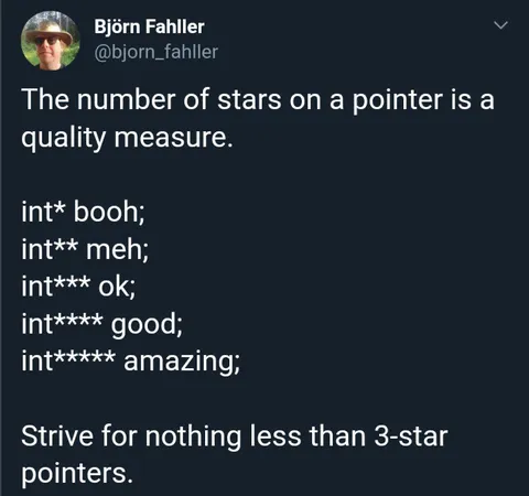 Three-Star Pointer Quality