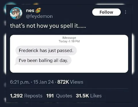 Frederick Has Just Passed
