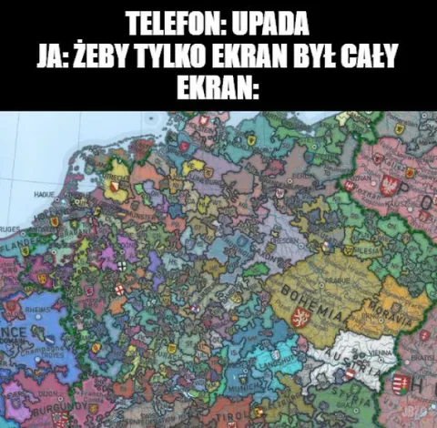 Telefon spada, ekran cały
