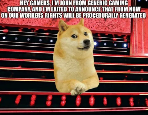 Procedurally Generated Workers' Rights
