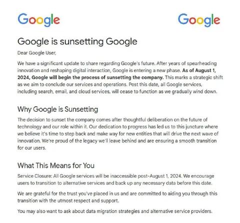 Google is sunsetting Google