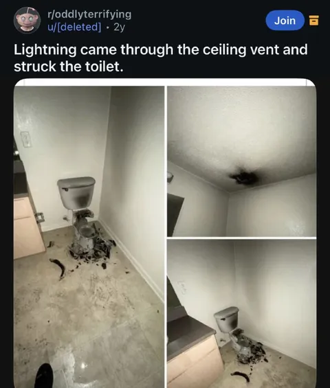 Lightning Strikes the Toilet