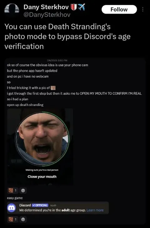 Death Stranding Discord Age Verification