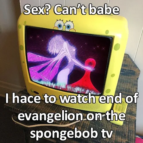 Watching End of Evangelion on SpongeBob TV