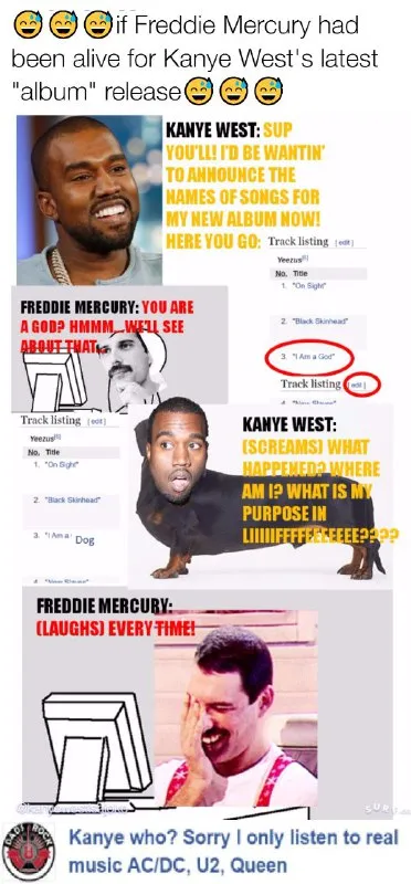 Freddie Mercury Reviews Yeezus