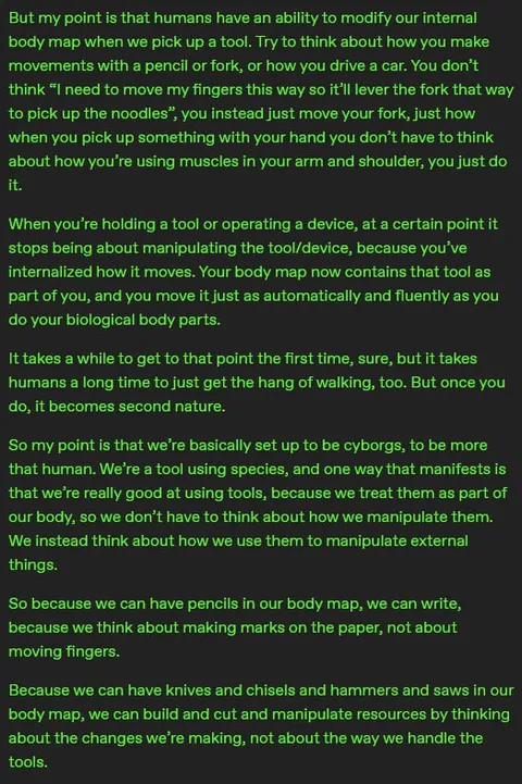 Humans Are Natural Cyborgs