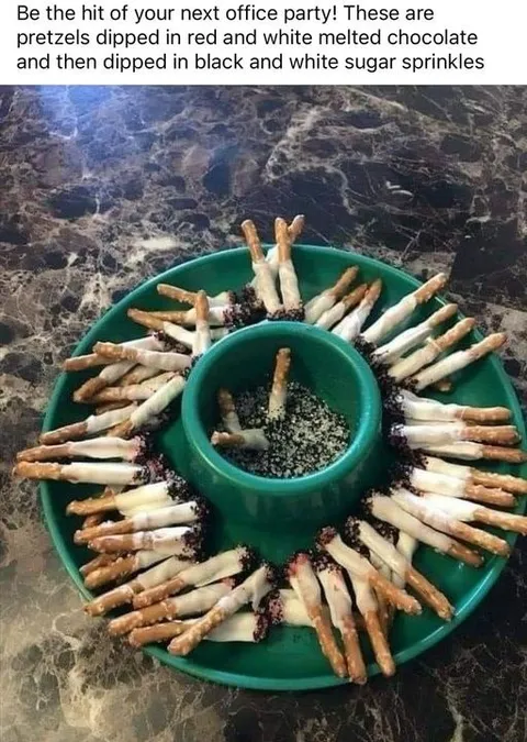 Pretzel Cigarettes for the Office Party