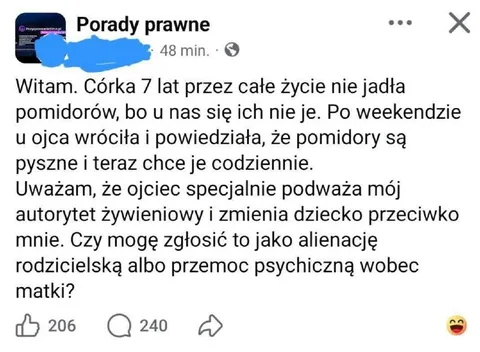 Pomidorowa alienacja rodzicielska