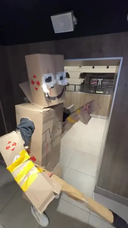 Cardboard Twitch Crawls Away