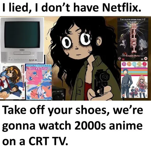2000s Anime on a CRT TV