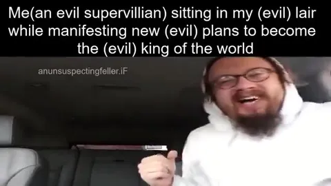 Evil Villain Manifesting in His Lair