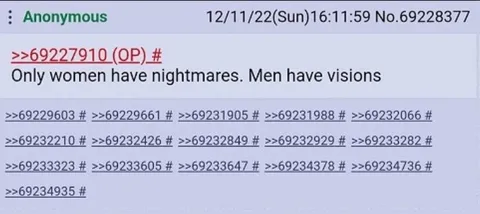 Women Have Nightmares, Men Have Visions